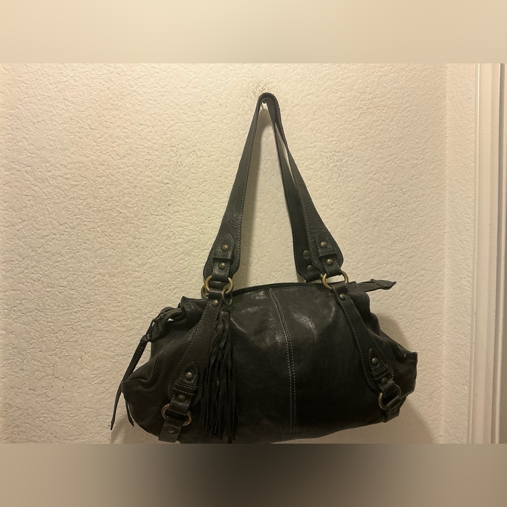 Elegant Black Leather Satchel